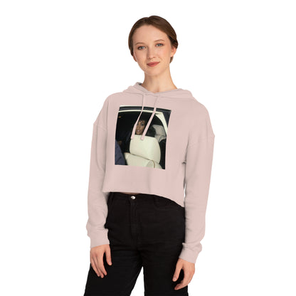 Whitney's Face Card Never Declined Cropped Hoodie