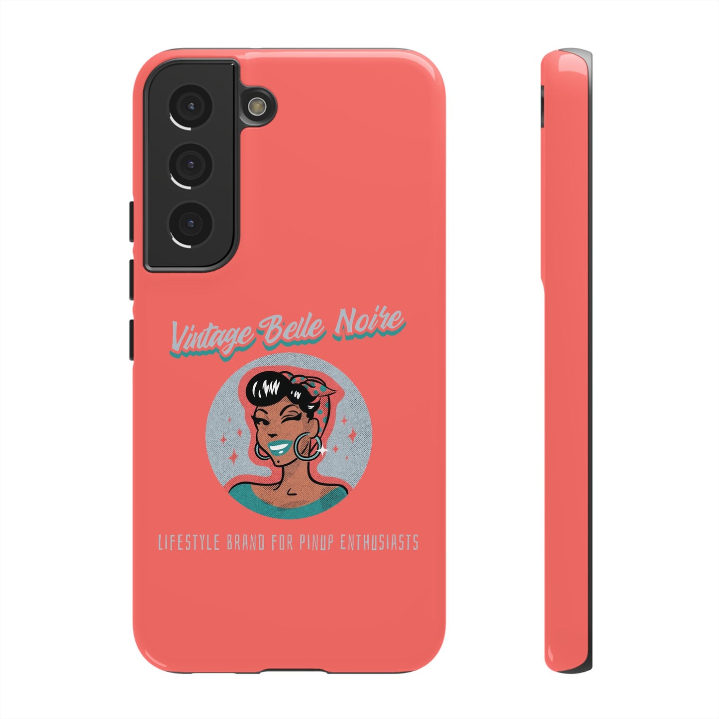 Vintage Belle Noire Logo Phone Case in Coral
