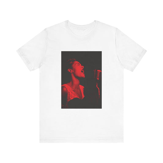 Billie Holiday in Red T-Shirt