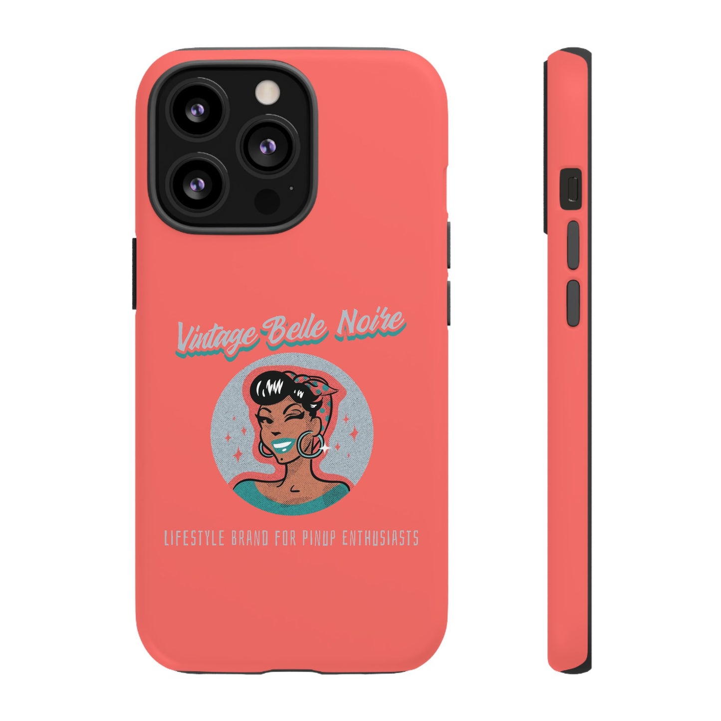 Vintage Belle Noire Logo Phone Case in Coral